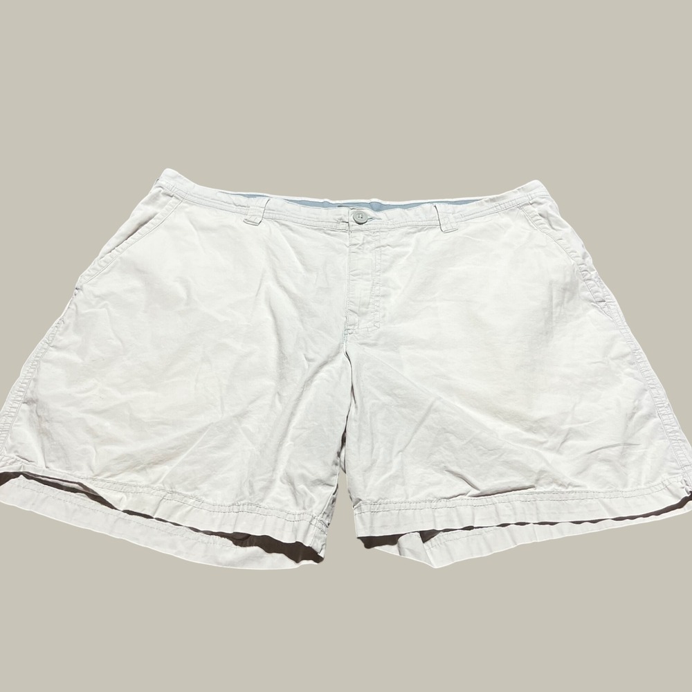 Columbia Mens 40W 8L Chino Shorts Light Gray Cotton Outdoor Hiking Utility 40